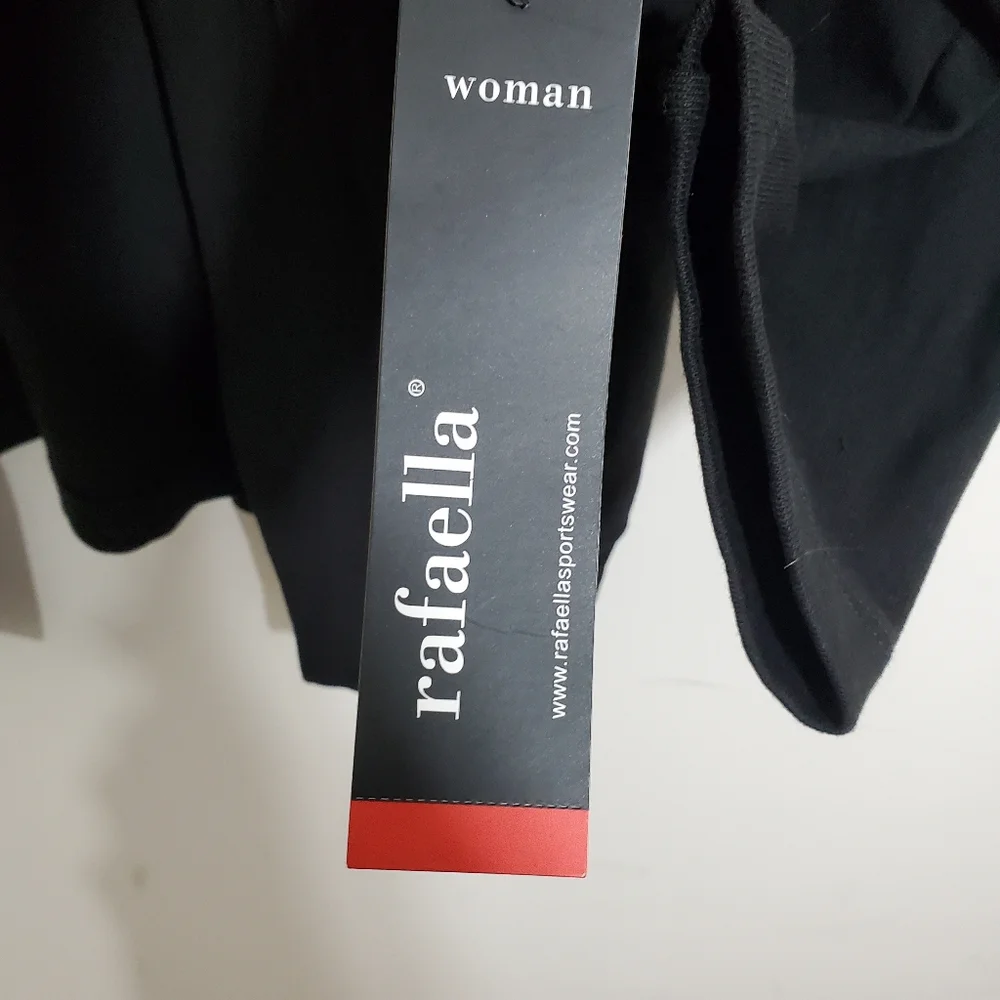 NWT Rafaella Cardigan Sweater Lightweight Black Open Front Modern Casual Knit 3X